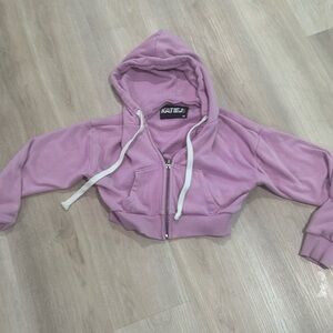 Katie J cropped zip up sweatshirt